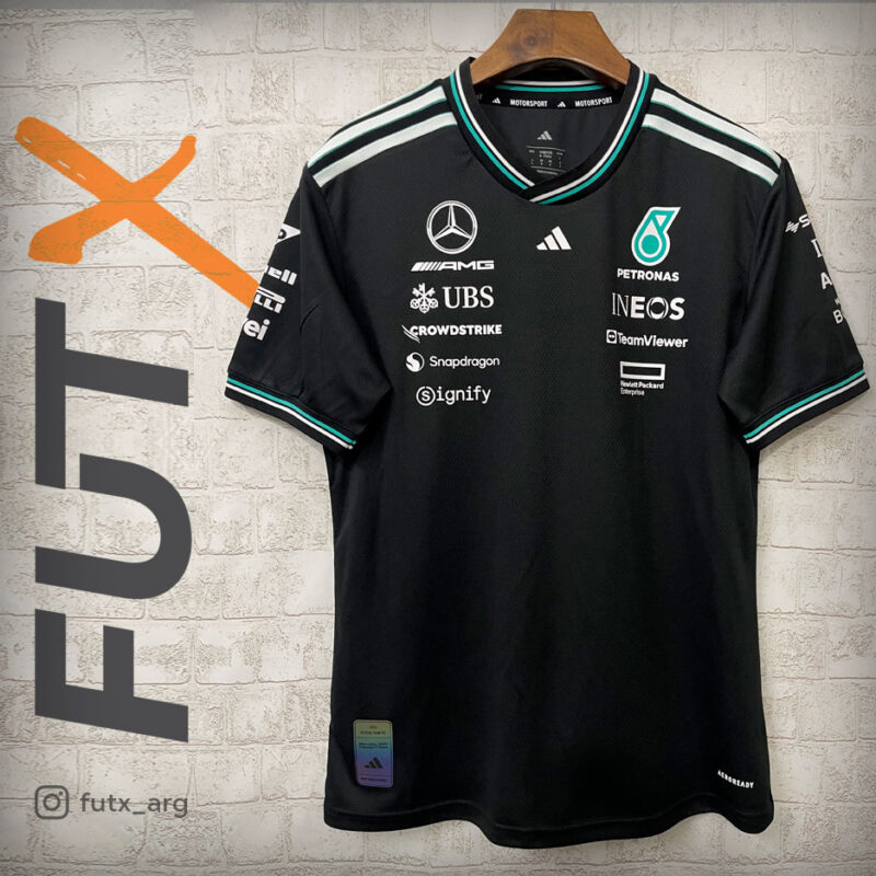 CAMISETA F1 MERCEDES 2025 NEGRA